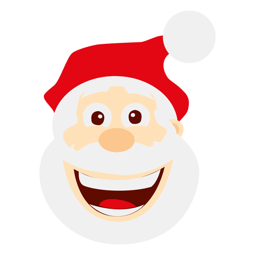 Funny loughing santa emoticon PNG Design