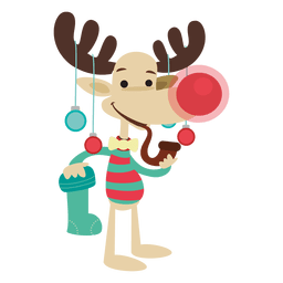 Dibujos animados divertidos renos Diseño PNG