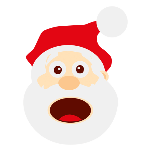 Lustiges ?berraschtes Santa Emoticon PNG-Design