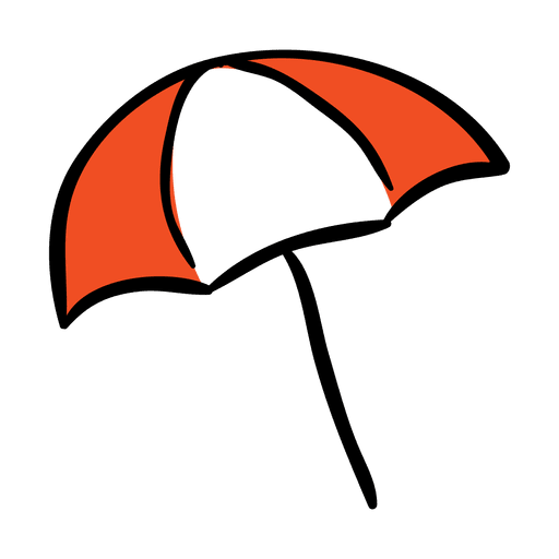 Funny umbrella travel icon PNG Design