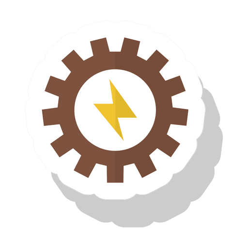 Gear energy sticker.svg Transparent PNG & SVG vector file