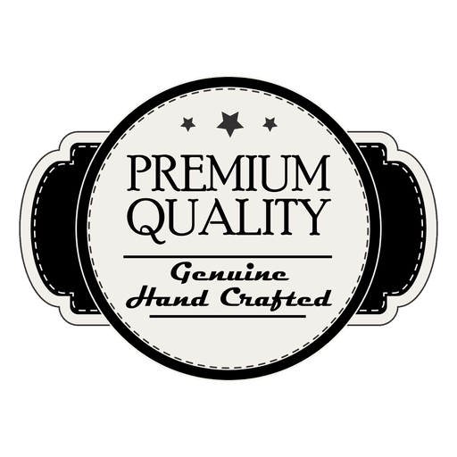 Genuine hand crafted rounded badge PNG Design