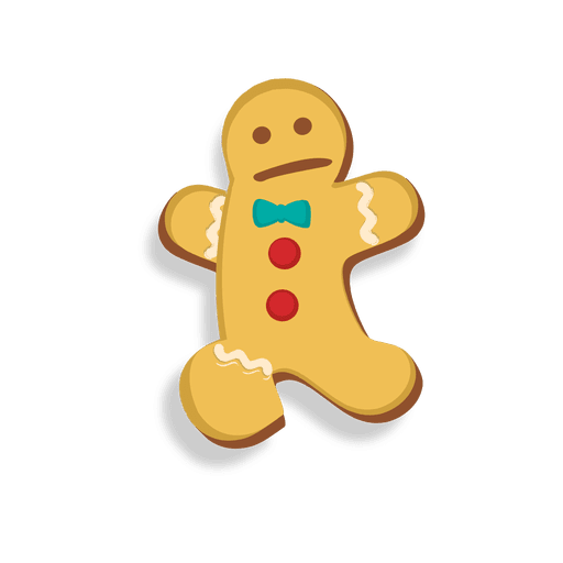 Desenho animado saltitante de biscoito do homem-biscoito