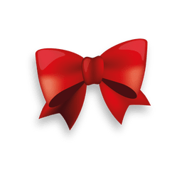 Glänzende rote Schleife PNG-Design