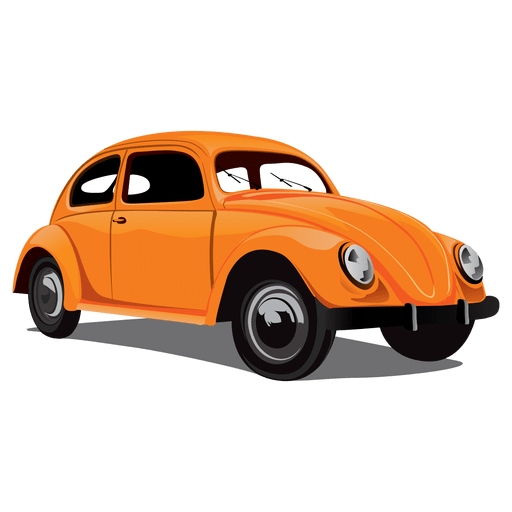 Glänzendes Retro-Käferauto PNG-Design