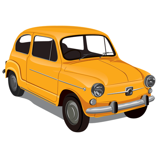 Glänzendes vintageSeicento-Auto PNG-Design