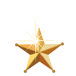 Estrela dourada do Natal 3d Desenho PNG