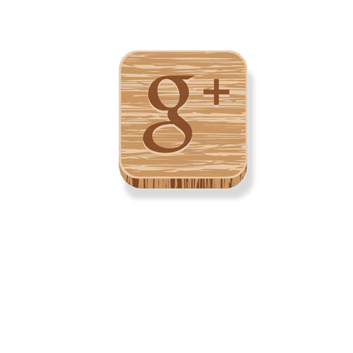 Google plus wooden icon