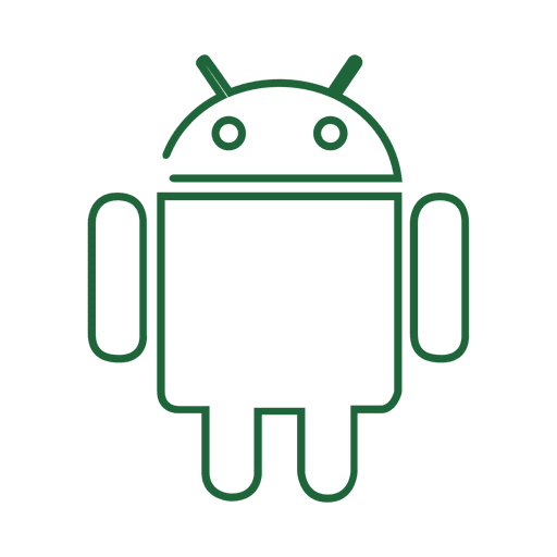 Download Green android line icon.svg - Transparent PNG & SVG vector ...
