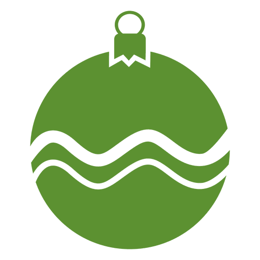 Bola de navidad verde Diseño PNG