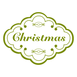 Green christmas label decoration PNG Design