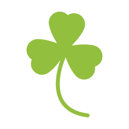 Silhueta de folha de trevo verde Desenho PNG