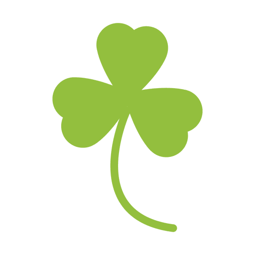 Green clover leaf silhouette