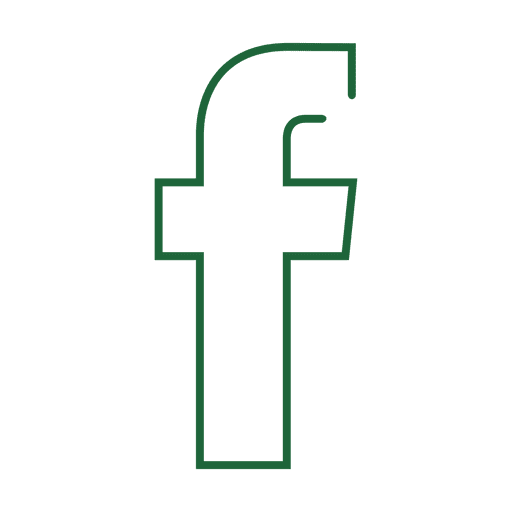 Green Facebook Line Icon Svg Transparent Png Svg Vector File