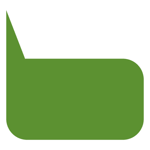 Caixa de diálogo plana verde Desenho PNG