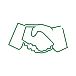Linha de aperto de mão verde icon.svg Desenho PNG