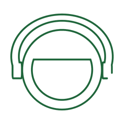 Linha de fone de ouvido verde icon.svg Desenho PNG