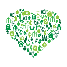 Corazón verde ambiental icons.svg