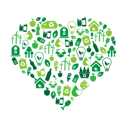 Grünes Herz Umwelt Icons.svg PNG-Design