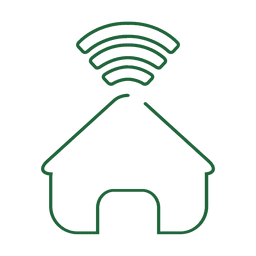Linha de rede doméstica verde icon.svg Desenho PNG