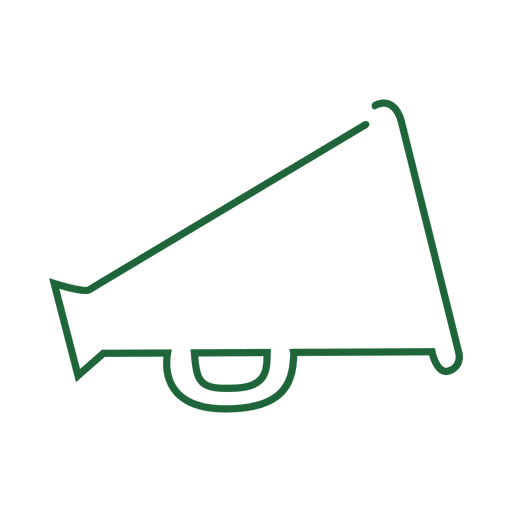 Green Megaphone Line Icon Svg Transparent Png Svg Vector File