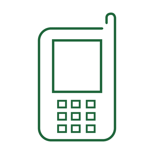 Green mobile line icon.svg Transparent PNG & SVG vector file