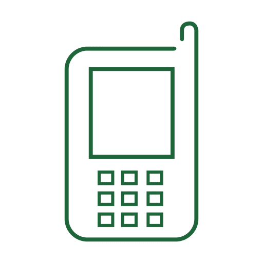 Green mobile line icon.svg PNG Design