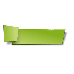 Horizontales grünes Origami-Banner PNG-Design