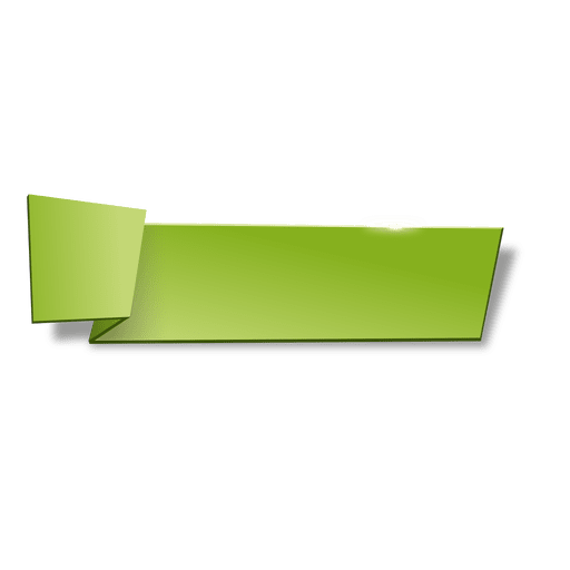 Green origami horizontal banner PNG Design
