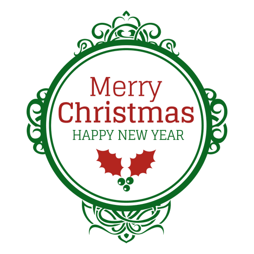 Green oval decoration christmas seal - Transparent PNG & SVG vector file