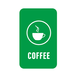 Etiqueta de serviço de café verde Desenho PNG Transparent PNG
