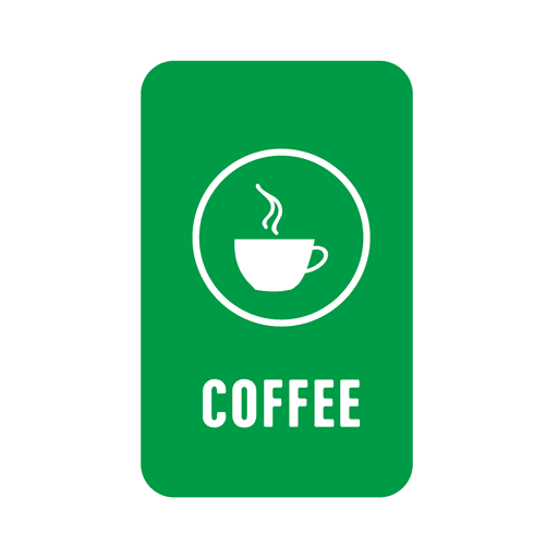 Green coffee service tag - Transparent PNG & SVG vector file