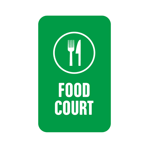 Etiqueta de servicio de comida verde Diseño PNG