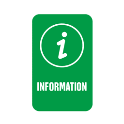 Etiqueta de serviço de informação verde Desenho PNG