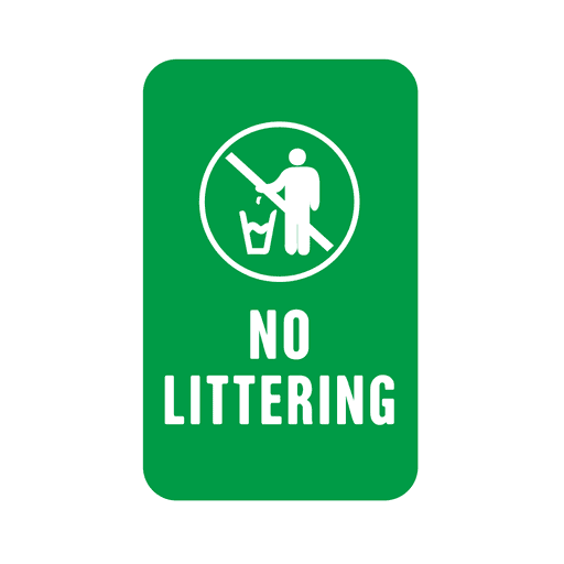 Green littering service tag label