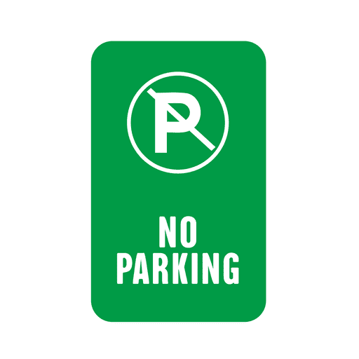 Etiqueta de servicio de estacionamiento verde