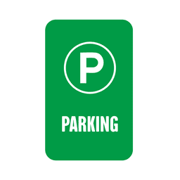 Etiqueta de serviço de estacionamento verde Desenho PNG