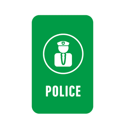Green police tag PNG Design Transparent PNG