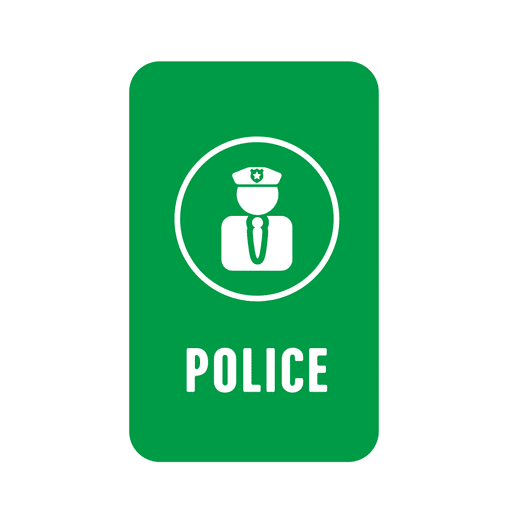 Download Green police tag - Transparent PNG & SVG vector file