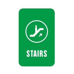 Etiqueta de serviço de escadas verdes Desenho PNG