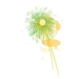 Fuegos artificiales verde brillante Diseño PNG