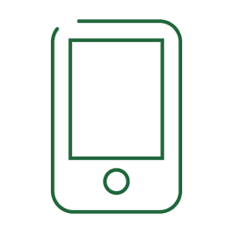 Línea verde del teléfono inteligente icon.svg Diseño PNG