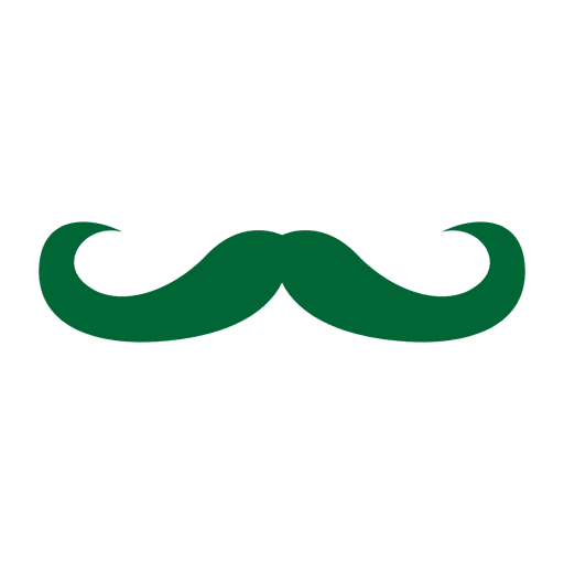 Green st patrick mustache PNG Design