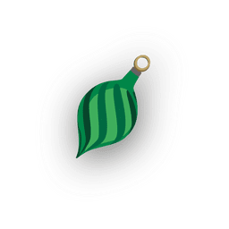 Green stripes christmas ball PNG Design