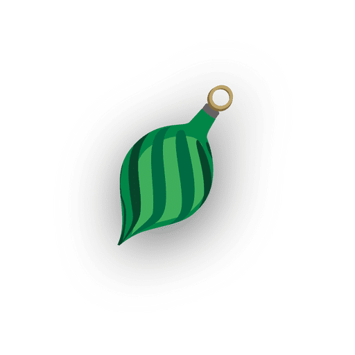 Bola de navidad rayas verdes Diseño PNG