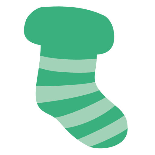 Download Green stripes christmas sock - Transparent PNG & SVG vector file