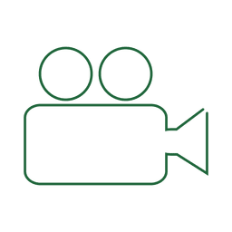 Green video camera line icon.svg PNG Design Transparent PNG