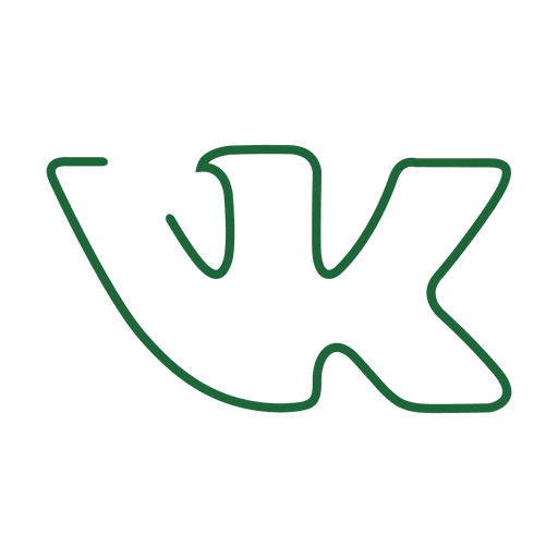 Green vk line icon.svg PNG Design