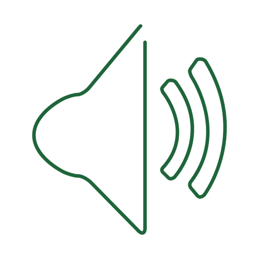 Green volume line icon.svg