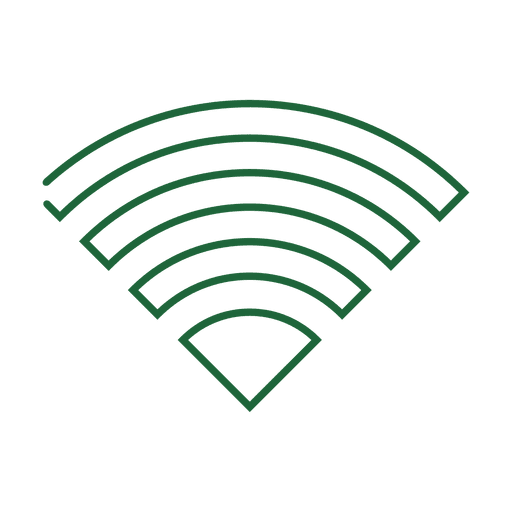 Green wifi line icon4.svg PNG Design